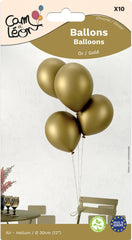 Ballons métallisés Doré / Ballons en latex Or / La Maison du Déguisement