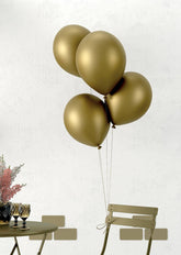 Ballons métallisés Doré / Ballons en latex Or / La Maison du Déguisement