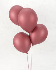 Lot De 10 Ballons Métallisés Chrome Rose / 10 Ballons en Latex Rose / La Maison Du Déguisement