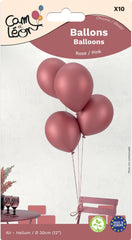 Lot De 10 Ballons Métallisés Chrome Rose / 10 Ballons en Latex Rose / La Maison Du Déguisement