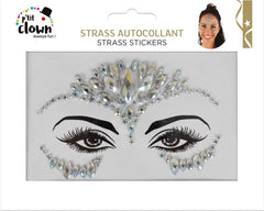 Strass Autocollant Pour Le Visage Argent 3 / Paillettes Autocollantes Argent 3 / La Maison Du Déguisement