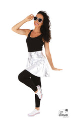 Jupe Disco Année 80 Argent / Minijupe Shiny Disco Argent / La Maison Du Déguisement