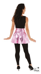Jupe Disco Année 80 Rose / Minijupe Shiny Disco Rose / La Maison Du Déguisement