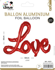 Ballon Aluminium Love / Ballon Love Saint-Valentin Rouge / La Maison Du Déguisement