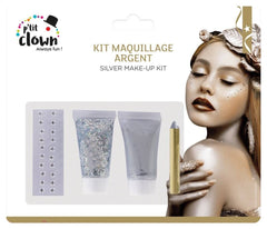 Kit Maquillage Argent / Set Maquillage Argent / La Maison Du Déguisement