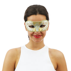 Loup Vénitien Or / Masque Venice Paillettes Dorée / La Maison Du Déguisement