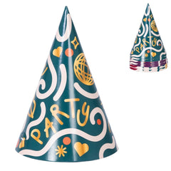 Chapeaux Pointu Carton Multicolore / 6 Chapeaux Pointu Carton Multicolore / La Maison Du Déguisement