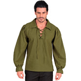 Chemise Moyen Age Vert / Chemise Robin des Bois / Chemise Paysan Vert / Chemise Tavernier médiéval Adulte / La Maison Du Déguisement