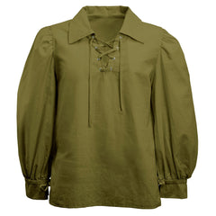 Chemise Moyen Age Vert / Chemise Robin des Bois / Chemise Paysan Vert / Chemise Tavernier médiéval Adulte / La Maison Du Déguisement