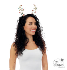 Serre-tête Rênes avec Grelots / Cornes de Renne Méta / La Maison du Déguisement