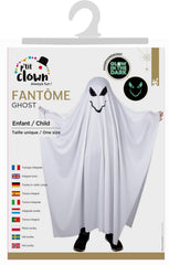 Déguisement Fantôme Phosphorescent Enfant / Costume Fantôme Blanc Halloween Enfant / La Maison Du Déguisement