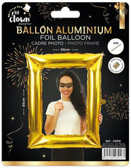 Ballon Aluminium Cadre Photo Or / Ballon Cadre Photo Dorée / La maison Du Déguisement