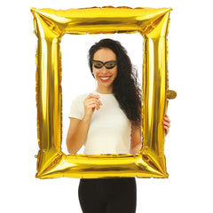 Ballon Aluminium Cadre Photo Or / Ballon Cadre Photo Dorée / La maison Du Déguisement