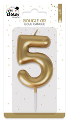 Bougie Anniversaire Chiffre 5 Doré / La Maison Du Déguisement