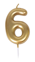 Bougie Anniversaire Chiffre 6 Doré / La Maison Du Déguisement