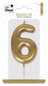 Bougie Anniversaire Chiffre 6 Doré / La Maison Du Déguisement
