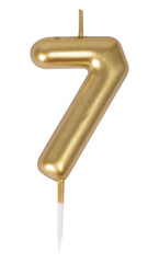 Bougie Anniversaire Chiffre 7 Doré / La Maison Du Déguisement