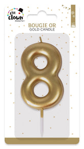 Bougie Anniversaire Chiffre 8 Doré / La Maison Du Déguisement