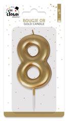 Bougie Anniversaire Chiffre 8 Doré / La Maison Du Déguisement