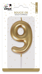 Bougie Anniversaire Chiffre 9 Doré / La Maison Du Déguisement