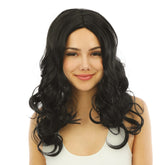 Perruque Longue Bouclée Sans Frange Noir / La Maison Du Déguisement