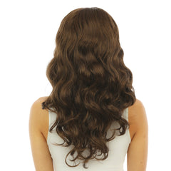 Perruque Longue Bouclée Sans Frange Châtain / La Maison Du Déguisement