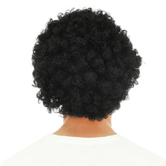 Perruque Courte Frisée Avec Moustache Noir / La Maison Du Déguisement