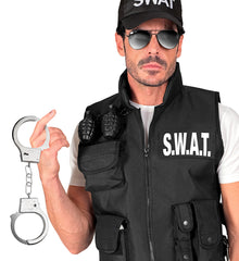 Menottes en métal / Menottes de Police / Paire de menottes métalliques / La Maison Du Déguisement