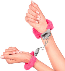 Menottes Rose Avec Fourrure / Menottes Métalliques Avec Fourrure Rose / Menottes En Velours Rose / La Maison du Déguisement