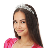 Diadème Princesse Métal Argent et Strass BM / Couronne de Princesse élégante Pour Femme / Couronne De Reine Métal Argent / La Maison du Déguisement
