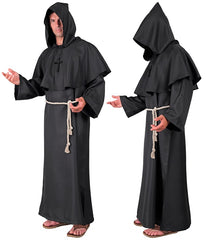 Déguisement Moine Templier Noir / Costume Moine Sombre / La Maison Du Déguisement