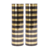 Rouleaux de serpentins Or et Noir 4 m Lot de 2 / 2 Serpentins Dorée et Noir / La Maison Du Déguisement