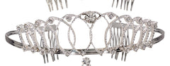 Diadème Princesse Strass Argent / Couronne Black Swan Strass Argent En Métal / La Maison Du Déguisement