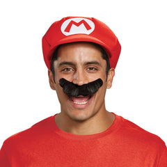 Casquette Mario Officielle / Casquette Super Mario avec Moustache / La Maison Du Déguisement