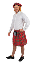 Kilt écossais Rouge BM / Déguisement Kilt Écossais Rouge BM / Costume Kilt d'écossais / La maison Du Déguisement
