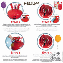 Bouteille Hélium pour gonflage de ballons (30 Ballons) / A Bouteille Helium pour gonfler 30 ballons / La Maison du Déguisement