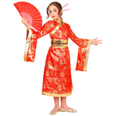 Déguisement Kimono Rouge Enfant / Costume Geisha Japonaise Fille / La Maison Du Déguisement