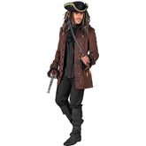 Location Déguisement Manteau Pirate Marron / Location Costume Steampunk Marron / Location Costume Manteau Personnage Historique / La Maison Du Déguisement