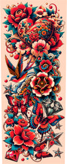 Manche de tatouage Multicolore / Paire de manches tatouées Multicolore / La Maison Du Déguisement