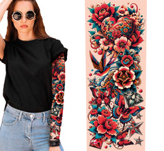 Manche de tatouage Multicolore / Paire de manches tatouées Multicolore / La Maison Du Déguisement