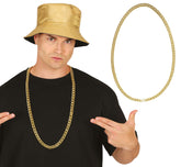 Collier BLING BLING Doré / Collier Disco P.I.M.P Or / Chaîne En Métal Doré / La Maison Du Déguisement