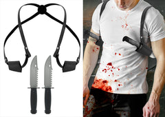 Holster avec 2 couteaux / Étui d'épaule avec 2 couteaux / La Maison Du Déguisement