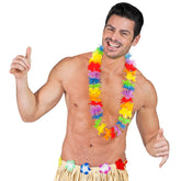 Collier Hawaïen Multicolore / Collier de Fleurs Hawaï / La Maison Du Déguisement