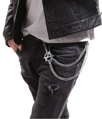 Chaîne Punk Argent / Chaine Rockeur / Chaîne De Biker Argent / La Maison Du Déguisement