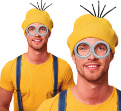 Ensemble Chapeau Lunettes Minion Adulte / Kit Minion Chapeau et Lunettes / Set minion Jaune / La Maison Du Déguisement
