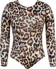 Body Manches Longues Leopard / Maillot Leopard Manches Longues / La Maison Du Déguisement