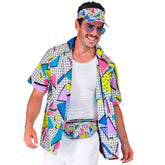 Chemise Disco Année 80s Funky Blanc / Chemise Mode Funk Année 80s Blanc / La Maison Du Déguisement