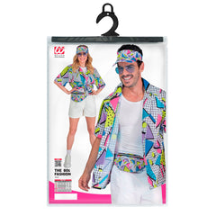 Chemise Disco Année 80s Funky Blanc / Chemise Mode Funk Année 80s Blanc / La Maison Du Déguisement