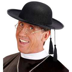 Chapeau Curé de Campagne / Chapeau Prêtre Noir / La Maison Du Déguisement