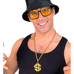 Collier Dollar Doré / Chaîne Dollar Avec Pendentif De Qualité / Collier Dollar Bling Bling Or / La Maison Du Déguisement